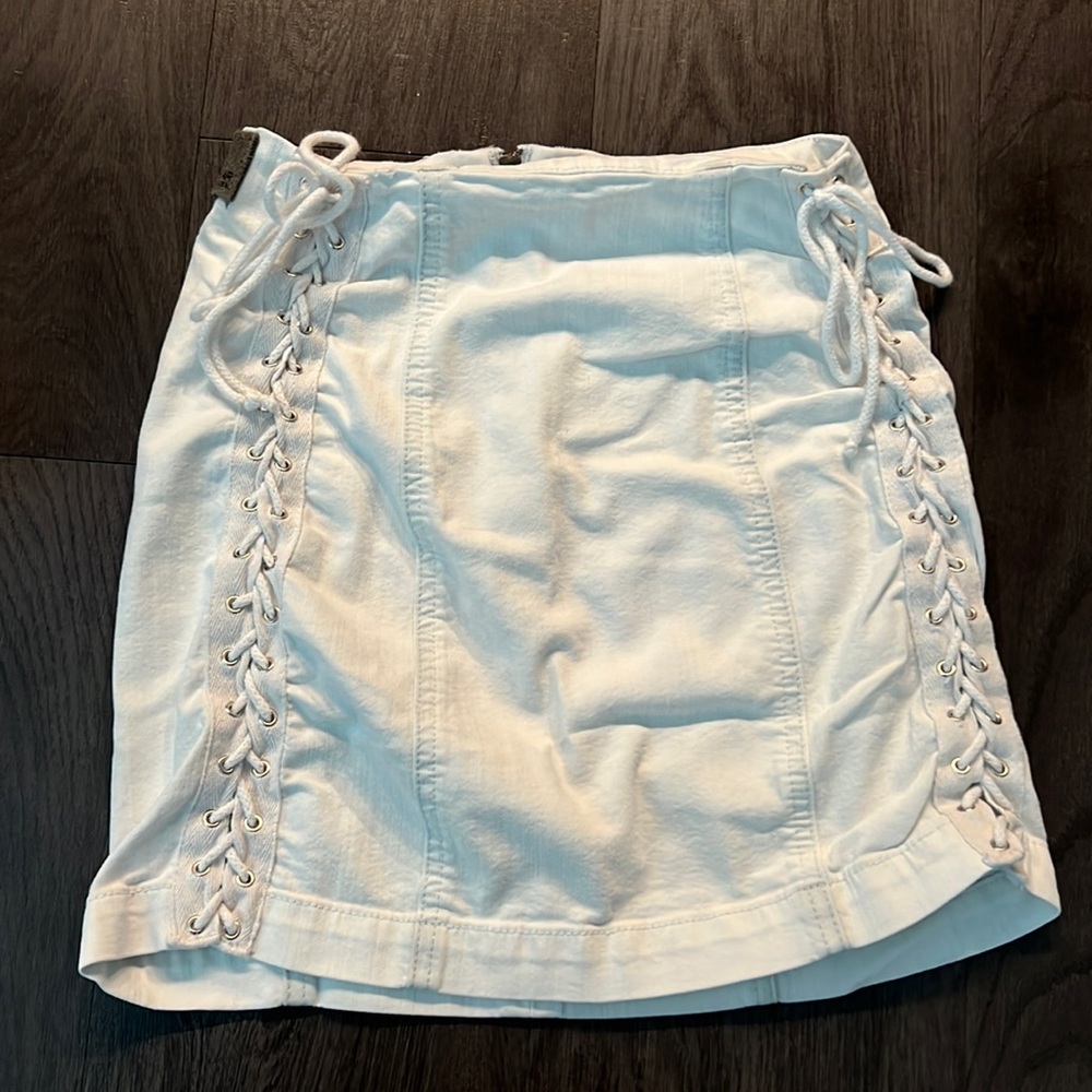 White Carmar denim skirt